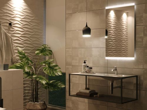 Specchio per bagno con illuminazione e riscaldamento M13