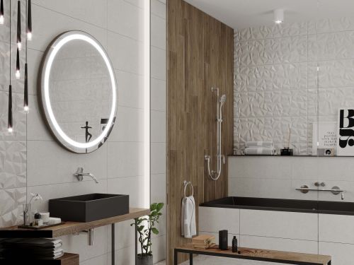Design rotondo specchio per bagno C4 premium 