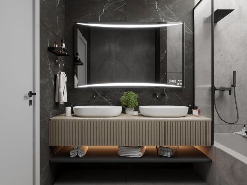 Inteligente specchio con mensola per bagno M16 premium 