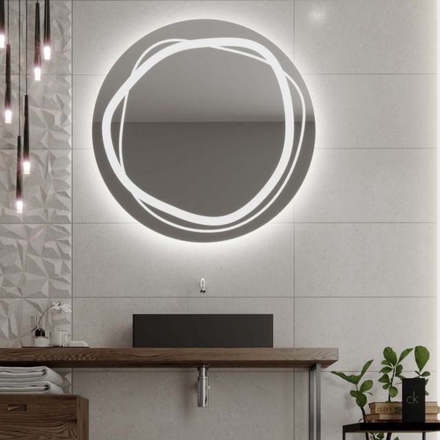 Specchio rotondo con iluminazione LED C9