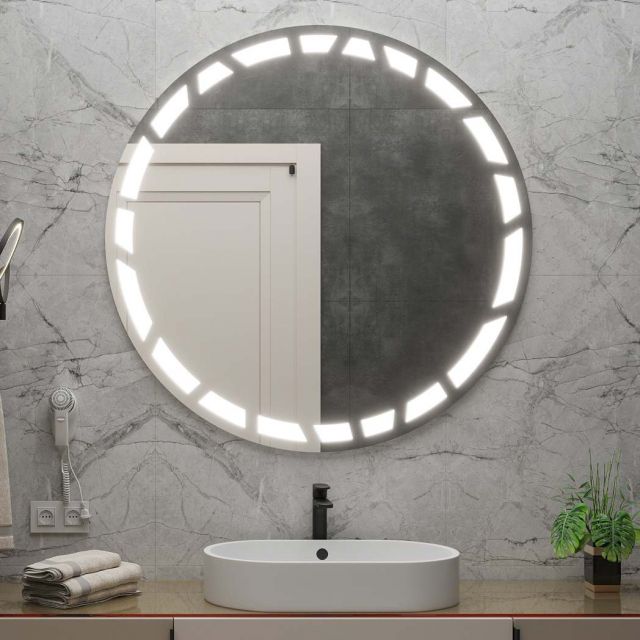 Specchio rotondo con iluminazione LED C8 premium